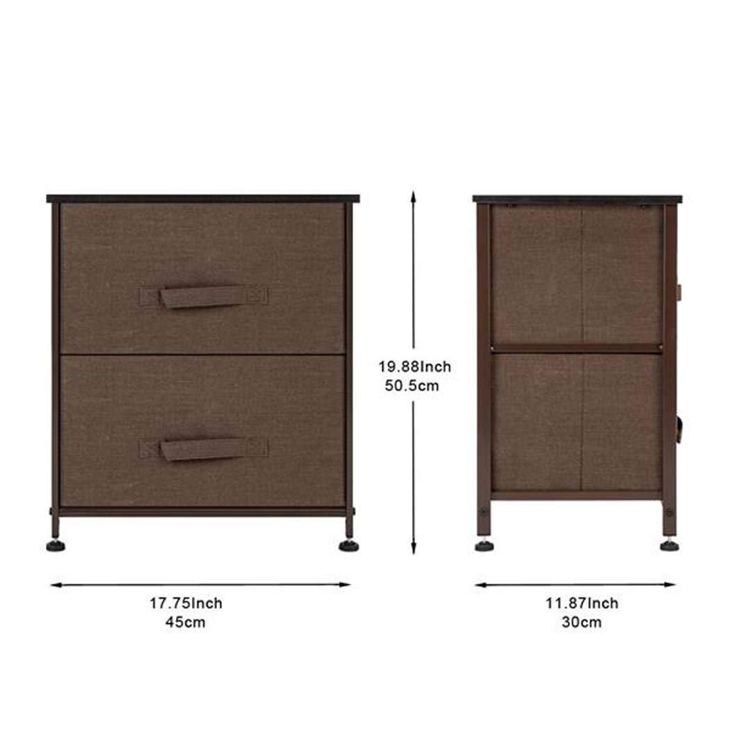 Amazon Com 2 Drawers Vertical Table Storage Tower Textured Print