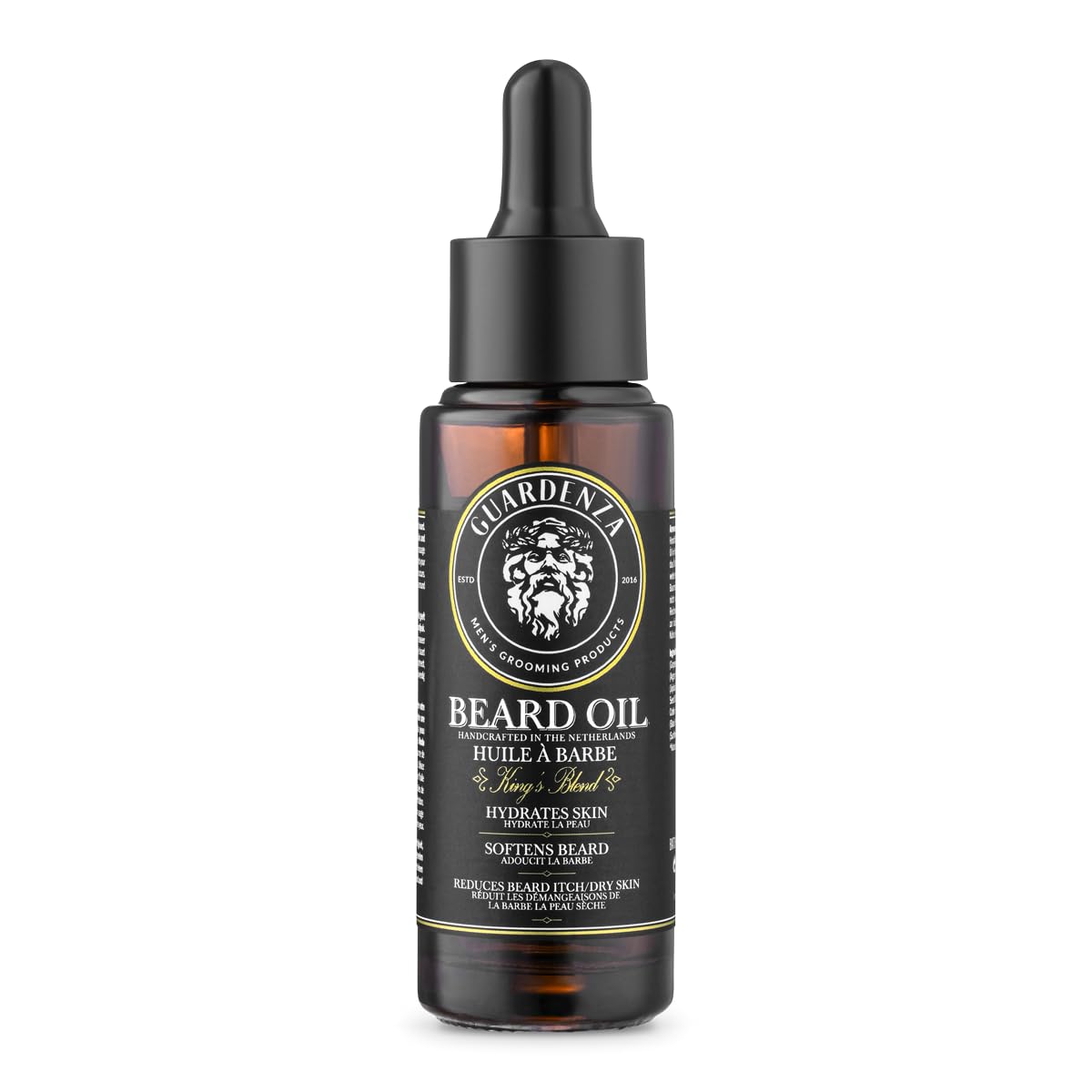 Guardenza Beard Oil - King's Blend - All Natural 30ml Moisturises Skin & Softens Beard & Reduce Beard Itch/Dry Skin