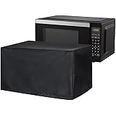 FlexiDapt Microwave Oven Cover, Universal Waterproof Shield for Countertop Appliances in Home, Garage, and Office, Black