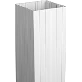 Weatherables 6x6 Vinyl Post Wrap &ndash; Weatherproof Premium Outdoor Vinyl Porch Post Wrap with Fluted Design for Quickly Refreshing Existing Deck, Patio, and Porch Posts (6"x6"x96", White)