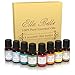Ella Belle Top 8 Essential Oils - 100% Pure Therapeutic Grade - Sampler Gift Set Kit Includes Tea Tree, Eucalyptus, Lavender, Grapefruit, Rosemary, Lemongrass, Orange & Peppermint.