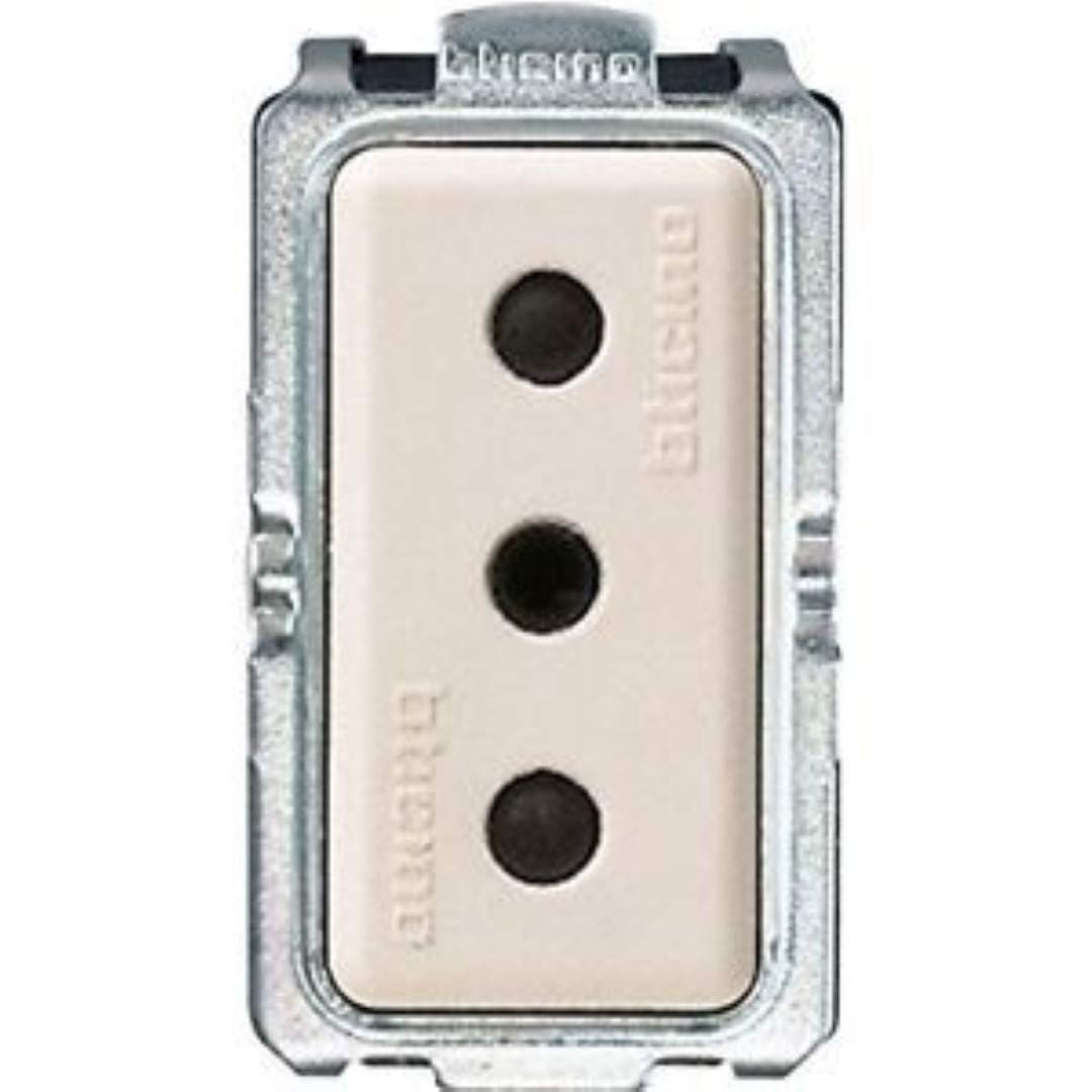 BTicino s5113 F Magic Series Socket 2 Pole and Earth, 10 A, Ivory