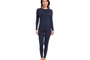 wirarpa Women's Thermal Underwear Set Ladies Thin Long Johns Winter Lightweight Base Layer Sets