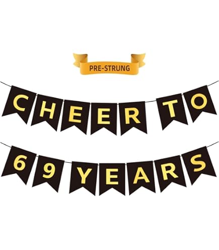 Last Year In My 60s Geburtstagsbanner – Lustige Dekoration Für Die 69. Feier