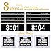 5 Daily Alarms & 3 Medicine Reminder - Hurrah Extra-Large Memory Loss Digital Calendar Day Clock with Non-Abbreviated Day (White)