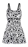 ZIFUN Plus Size Cerise Mint Swimdress One Piece Swimsuit