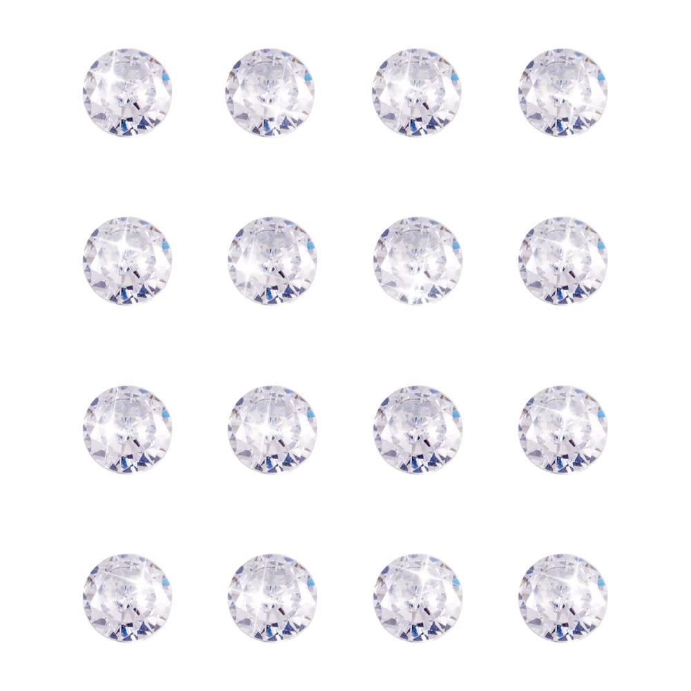 Craftdady 20pcs 6mm Clear Cubic Zirconia Stone Loose CZ Rhinestone Faceted Cabochons for Earring Bracelet Pendants Jewelry DIY Craft Making