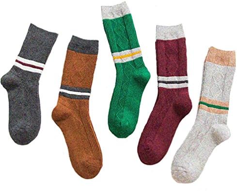 AMPretty Socks Pack Women Socks Cotton Winter Warm Combed Cotton Socks 5Pack