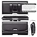 nuoku Holster for iPhone 14, 14 Pro, 13 Pro, 13, 12 Pro, 12, 11, XR, for Galaxy S22, S21, S20, Premium Belt Case with Belt Clip Cell Phone Belt Holder Pouch Cover (Fits Phone with Otterbox Case on)