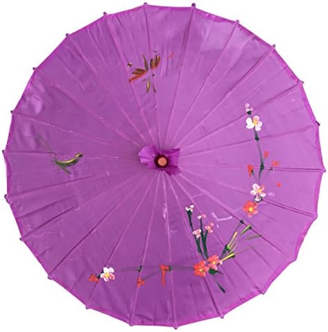32" Chinese Japanese Hand Painted Oriental Parasol Umbrella
