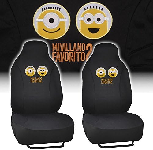 Despicable Me Minions Seat Covers for Front Seats (Pair) in Spanish
