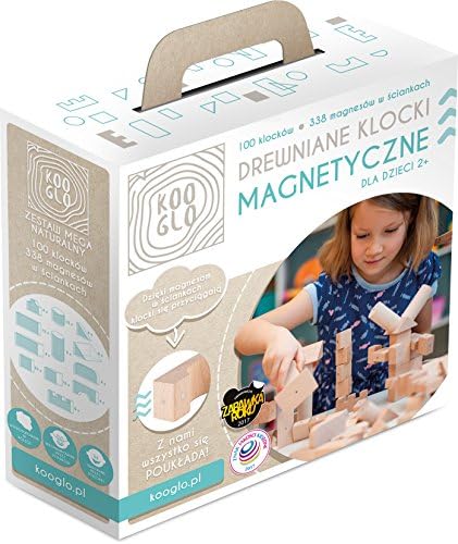 Kooglo K30100N Mega Natural Set 100pcs Magnetic Wooden Blocks