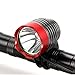 Onedayshop 4 Modes Super Bright 1800lm- Cree Xm-l T6 LED Bike Bicycle Light Headlight Headlamp with Battery Pack and Charger Complete Set for Camping, Hiking, Outdoor Sports (Black+Red)