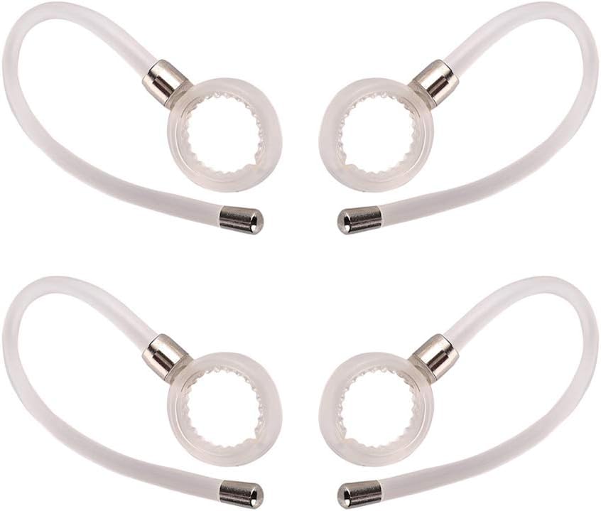 4pcs New Earhooks Wireless Bluetooth Headset HX-550 H-17 H17-txt H525 Headsets Ear Hooks Loops Clips Stabilizers Earloops Earclips Replacement Parts (Clear)
