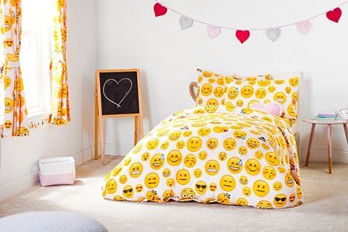 Ready Steady Bed® Emoji Girl Design Children's Cotbed Duvet Cover Set