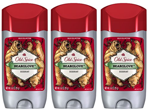 Old Spice Wild Scent Deodorant for Men, Bearglove, 3 Ounce, 3 Count
