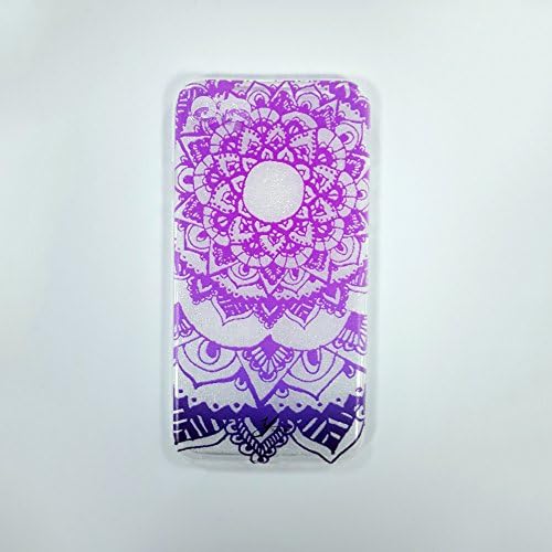 iPhone 7 Plus Case Clear with Design, Clear TPU Soft Case Rubber Silicone Skin Cover for iPhone 7 plus (Purple- iphone 7 plus)