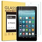 [2 Pack] Fire 7 / Fire 7 Kids Edition Screen Protector, SPARIN Tempered Glass Screen Protector for All-New Fire 7 (9th/7th Gen, 2019/2017 Release) with Bubble Free/Scratch Resistant