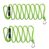 Obcursco Premium PWC Dock Lines, Heavy Duty Braided Line, Marine Rope for Jet Ski,Watercraft, Small Boat, Kayaking, Marine Sets of Two Ropes, 1/2'' x 7ft & 14ft Lengths, with 316 Stainless Steel Clip