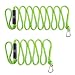 Obcursco Premium PWC Dock Lines, Heavy Duty Braided Line, Marine Rope for Jet Ski,Watercraft, Small Boat, Kayaking, Marine Sets of Two Ropes, 1/2'' x 7ft & 14ft Lengths, with 316 Stainless Steel Clip primary