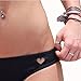 COSYOU Women's Hipster Panty Heart Design Hollow Beachwear Micro Thong Swimwear Mini Bikini Bottom