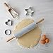 Marble Rolling Pin (451) - Heavy Weight With Large Comfort Grip Wooden Handles and Cradle
