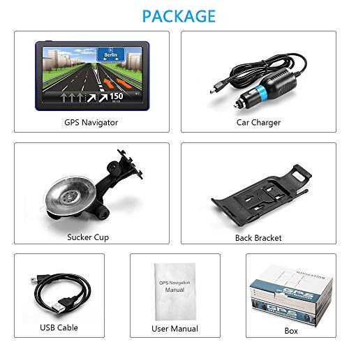Prymax 7 Inch GPS Navigation for Car, Car GPS Navigation System with Touch Screen/ 8GB Memory/Lifetime Map Update/Driving Alarm/Voice Steering - Thumbnail 6