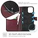 TUCCH iPhone 11 Pro Max Case, iPhone 11 Pro Max Wallet Case with Kickstand Card Slot RFID Blocking, Magnetic PU Leather Flip Cover Compatible with iPhone 11 Pro Max (2019 6.5 inch), Wine Red