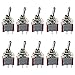 ESUPPORT On/Off Mini Miniature Toggle Switch Car Dash Dashboard SPST 2Pin Pack of 10