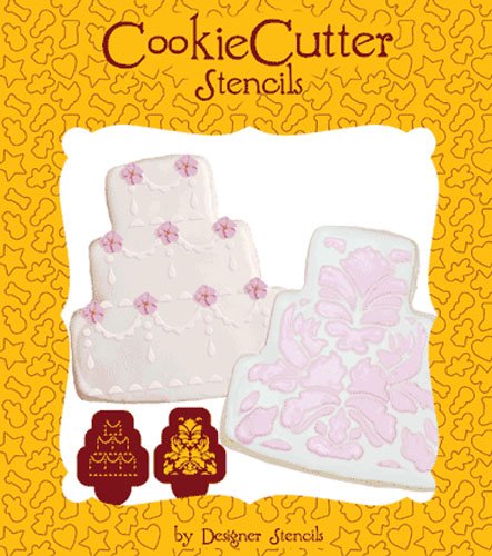 Three Tier Wedding Cake Cookie Stencil Set (no cutter) by Designer Stencils