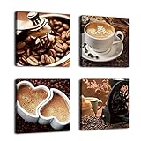 Kitchen Canvas Wall Art Coffee Bean Coffee Cup