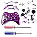 HDE Xbox 360 Wireless Controller Shell Buttons Thumbsticks Torx Screwdriver Replacement Case Cover and Tool Kit - Chrome Pink