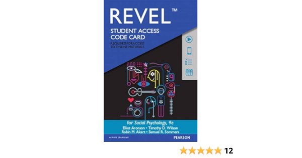 Amazon Com Revel For Social Psychology Access Card 9th Edition 9780134218786 Aronson Elliot Wilson Timothy D Akert Robin M Sommers Samuel R Books