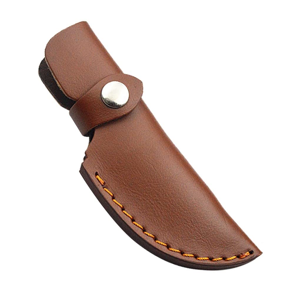 Leather Knife Sheath, 6.89"Straight Knife Holster Vintage Knife Sheaths Cover w/Belt Loop for Protect Fixed Blade Knife (No Blades）