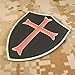 US Seals DEVGRU Crusaders Templar Knight Cross Morale PVC 3D Touch Fastener Patch
