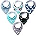 Baby Bandana Drool Bibs - Cute Kids Design for Boys, 100% Organic Cotton for Drooling and Teething, Perfect Baby Registry Gift for Infant and Newborn by KiddyByte