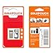 Sinjimoru Basic Cell Phone Wallet Stick on, Card Holder for Back of Phone Working as Adhesive Stretchy iPhone Wallet. Sinji Pouch Basic 2 Red