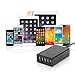 Multiport USB Charger 5-Port 40W Family-Sized Portable Desktop Rapid Charger Charging Station with detachable 4ft Power Cord for Smartphone,Iphone,Samsung,Huawei,Ipad,Table and More