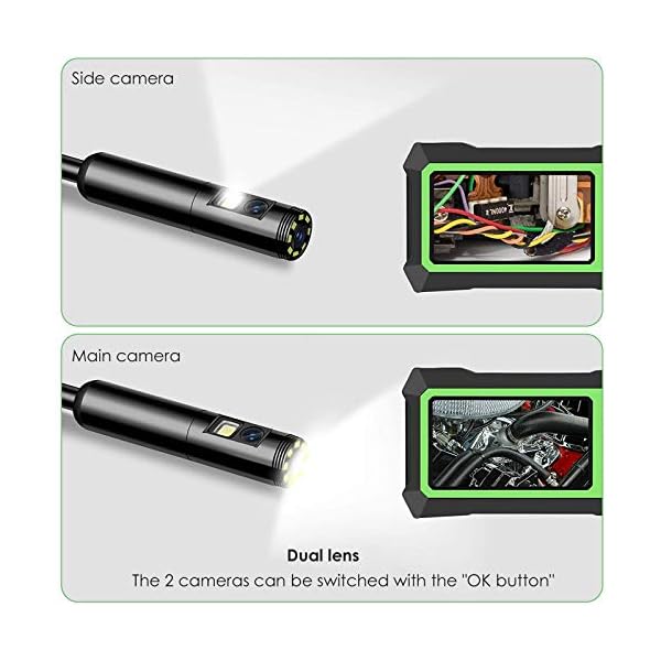 InLoveArts 4,3 Zoll Bildschirm Industrie Endoskopkamera, Industrielles Endoskop mit 1080P Dual Lens, mit 8 LED-Lichtern… – Bild 5
