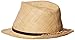 Scala Women's Matte Raffia Fedora, Natural, One Size