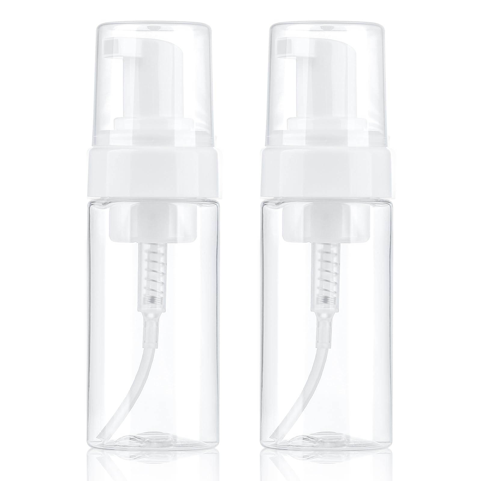 Photo 1 of  4 PCS Foam Pump Bottle, 4oz Leak Proof Foaming Soap Dispenser Plastic Refillable Foam Bottles for Shampoo, Hand Soap, Body Wash, Face Wash