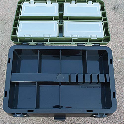 HYAN Angelgerät Kasten Tragbare Live-Angelkasten Camping Angelbox Sitzgürtelschnalle Design Angelkasten 36 * 37 * 20cm – Bild 3