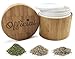 15 Gram Weed Container Bamboo Stash Jar - Smell Proof Herb Container With Airtight Double Layered Seal