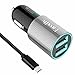 Quick Charge 3.0 USB Type C Car Charger, Eaxxfly USB Rapid Fast Car Charger with 1-Pack 3.3ft Type C Cord for Samsung Galaxy S9/S9+/S8/S8 Plus/Note 8,LG G5,G6,V20,V30,HTC 10 iPhone and More