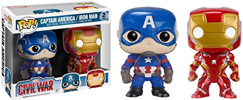 Funko Pop Captain America Civil War Exclusive 2-Pack With Cap and Iron Man