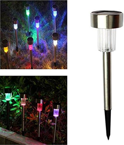 XM 12 PCS/Pack Solar Light For Garden Decoration Outdoor Garden Waterproof LED Solar Lights Stainless Material Yard Lamp (colorful)