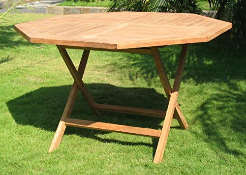 MiaMöbel Gartentisch 100 cm Gartenmöbel Outdoor Modern Massivholz Teak Honig – Bild 5