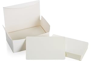 ZOOYOO Blank White Cardboard paper Message Card Business Cards Word Card DIY Tag Card 100 PCS （White)