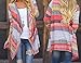 Beautyvan, Women Irregular Stripe Shawl Kimono Cardigan Tops Cover Up Blouse (XL, Pink)