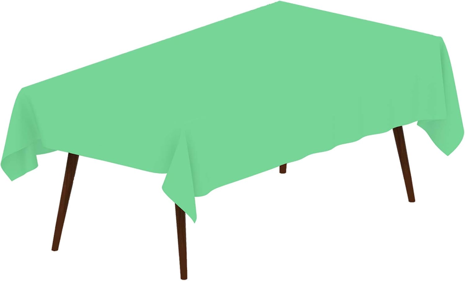 DHY 6 Pack Plastic Tablecloth, Heavy Dut Vinyl Table Covers, Disposable Table Cloth Great for Buffet Table, Parties, Wedding, Holiday Dinner(Apple Green, Rectangle (54